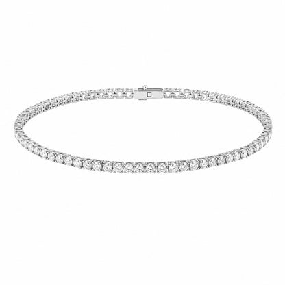 JANARY Round Brilliant 7-Carat Diamond Tennis Bracelet in 18K White Gold
