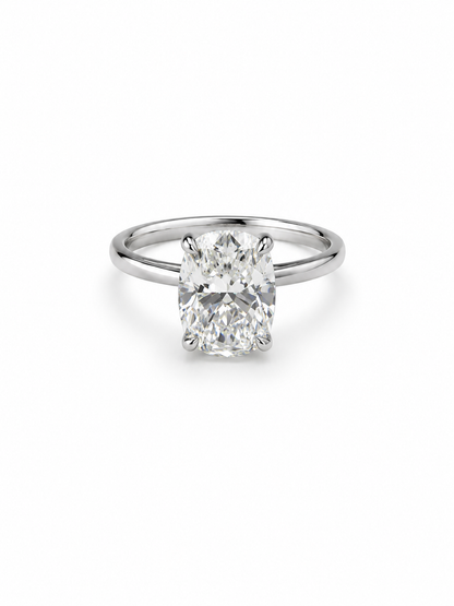 JANARY Oval Cut 5-Carat Diamond Ring in 18K White Gold