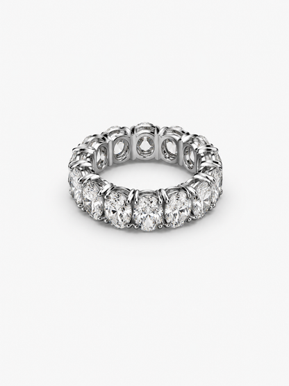 JANARY Oval Cut 8-Carat Diamond Eternity Ring in Platinum