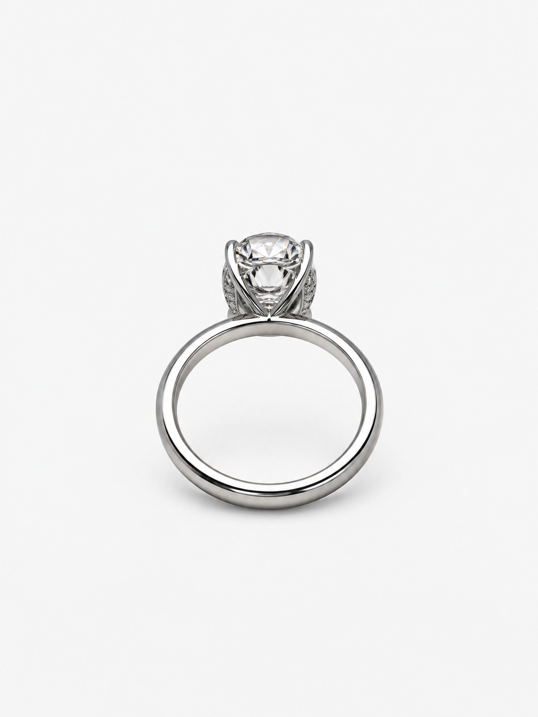 JANARY Oval Cut 5-Carat Diamond Ring in 18K White Gold