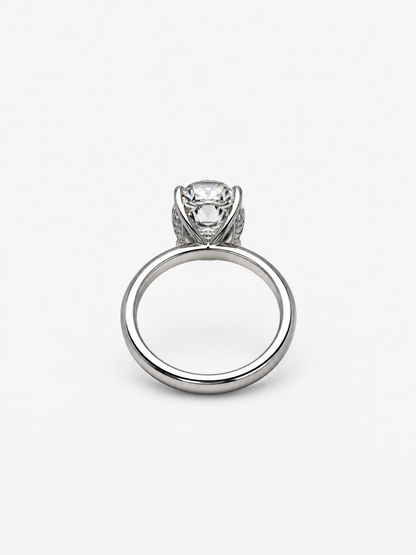 JANARY Oval Cut 5-Carat Diamond Ring in 18K White Gold
