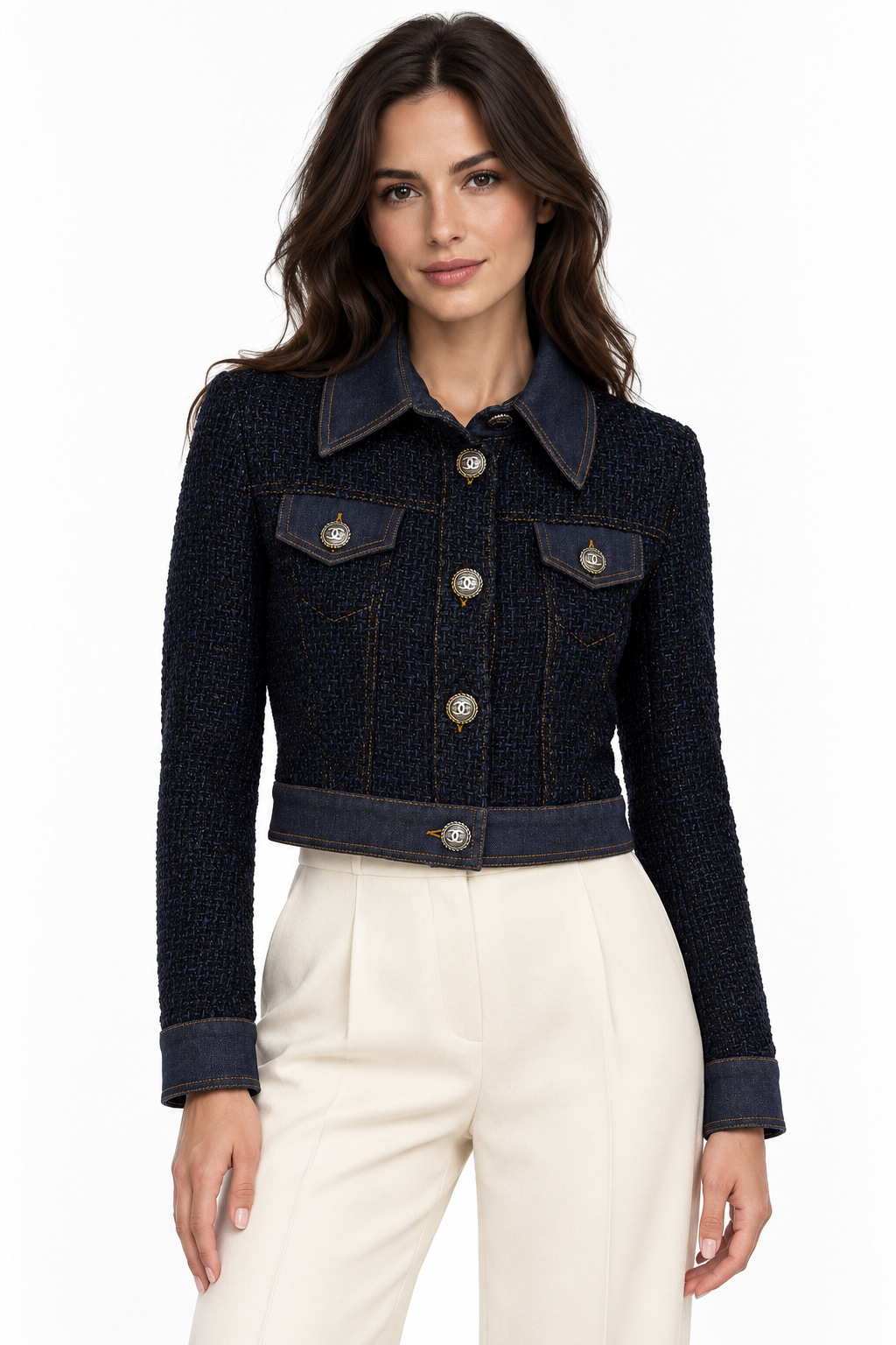 Chanel Tweed Denim Jacket