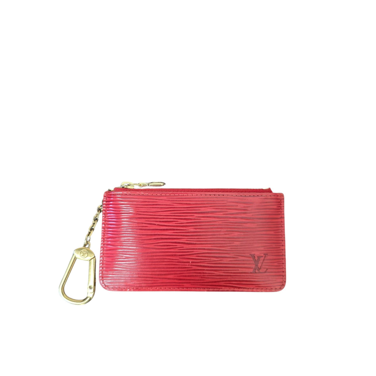 Louis Vuitton Pochette Cles Red Leather Wallet