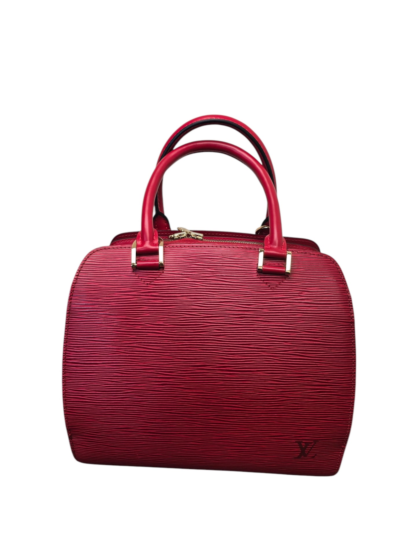 Louis Vuitton Red Epi Leather Pont-Neuf PM Bag