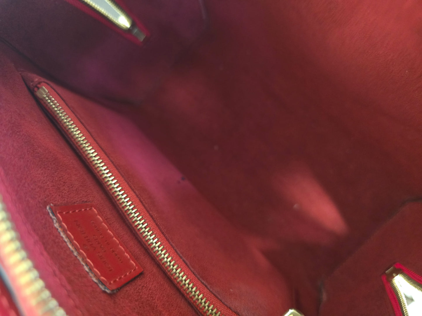 Louis Vuitton Red Epi Leather Pont-Neuf PM Bag