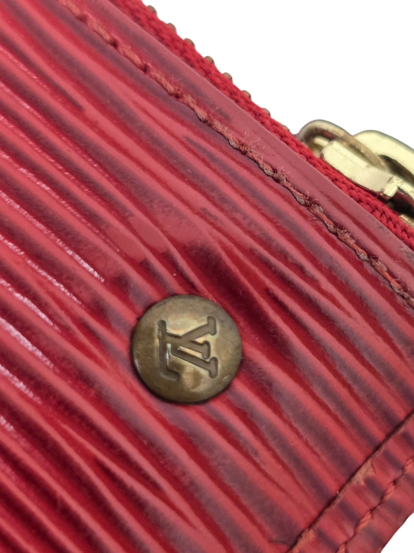 Louis Vuitton Pochette Cles Red Leather Wallet