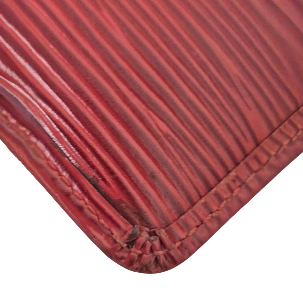 Louis Vuitton Pochette Cles Red Leather Wallet