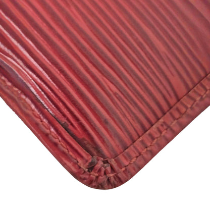 Louis Vuitton Pochette Cles Red Leather Wallet
