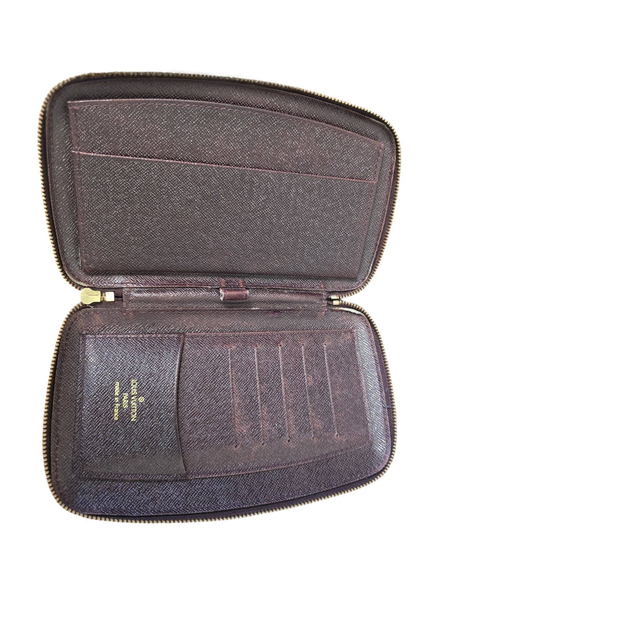 Louis Vuitton Taiga Agenda Geod Roundfassner Long Wallet