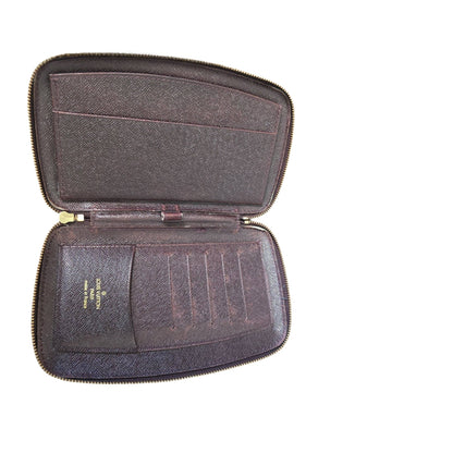Louis Vuitton Taiga Agenda Geod Roundfassner Long Wallet