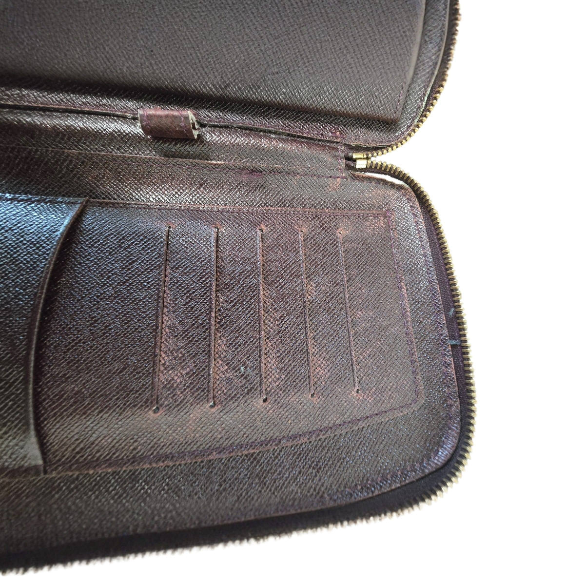 Louis Vuitton Taiga Agenda Geod Roundfassner Long Wallet