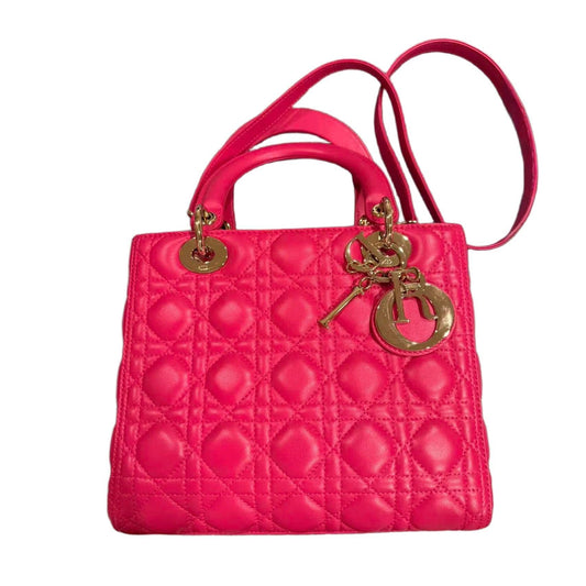 Dior Medium Lady Dior Bag in Hot Pink Cannage Lambskin