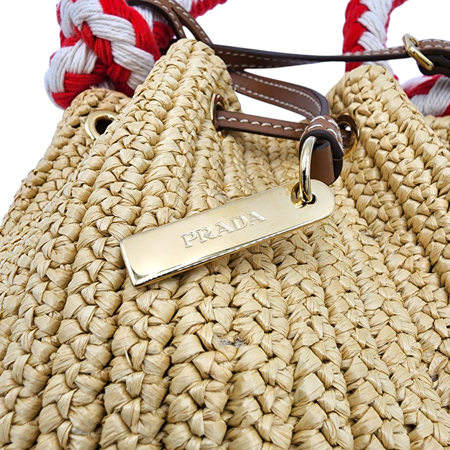 Prada Mini Crochet Bucket Bag