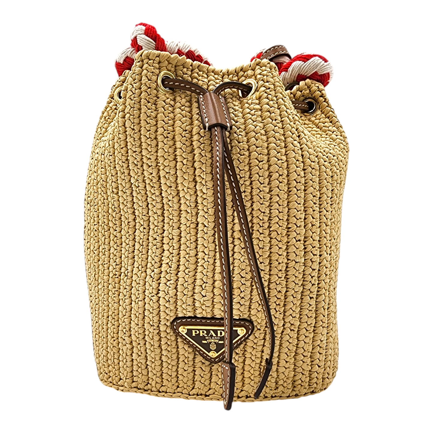 Prada Mini Crochet Bucket Bag