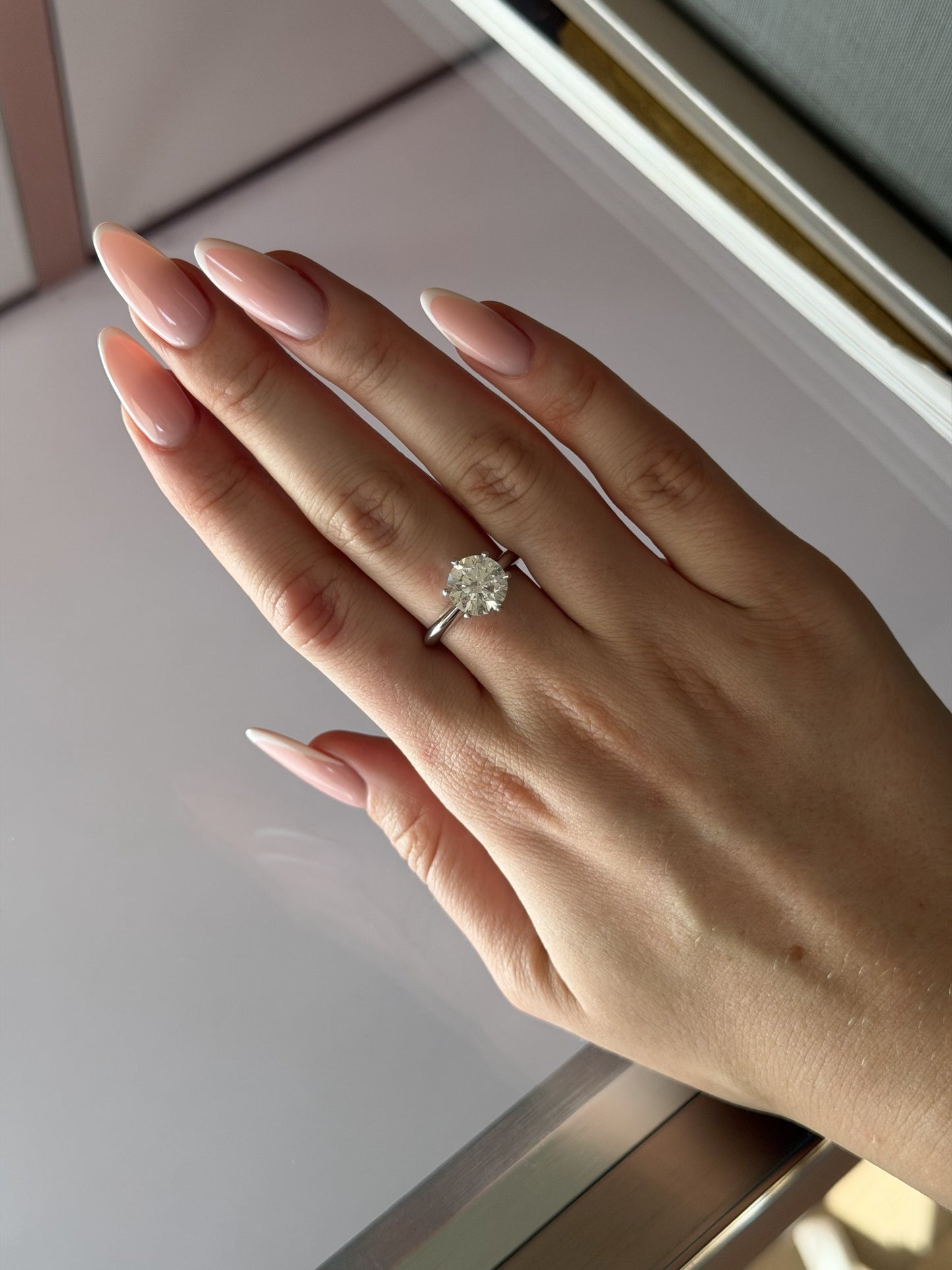 Round Brilliant Lab-Grown Diamond Ring in 14k White Gold