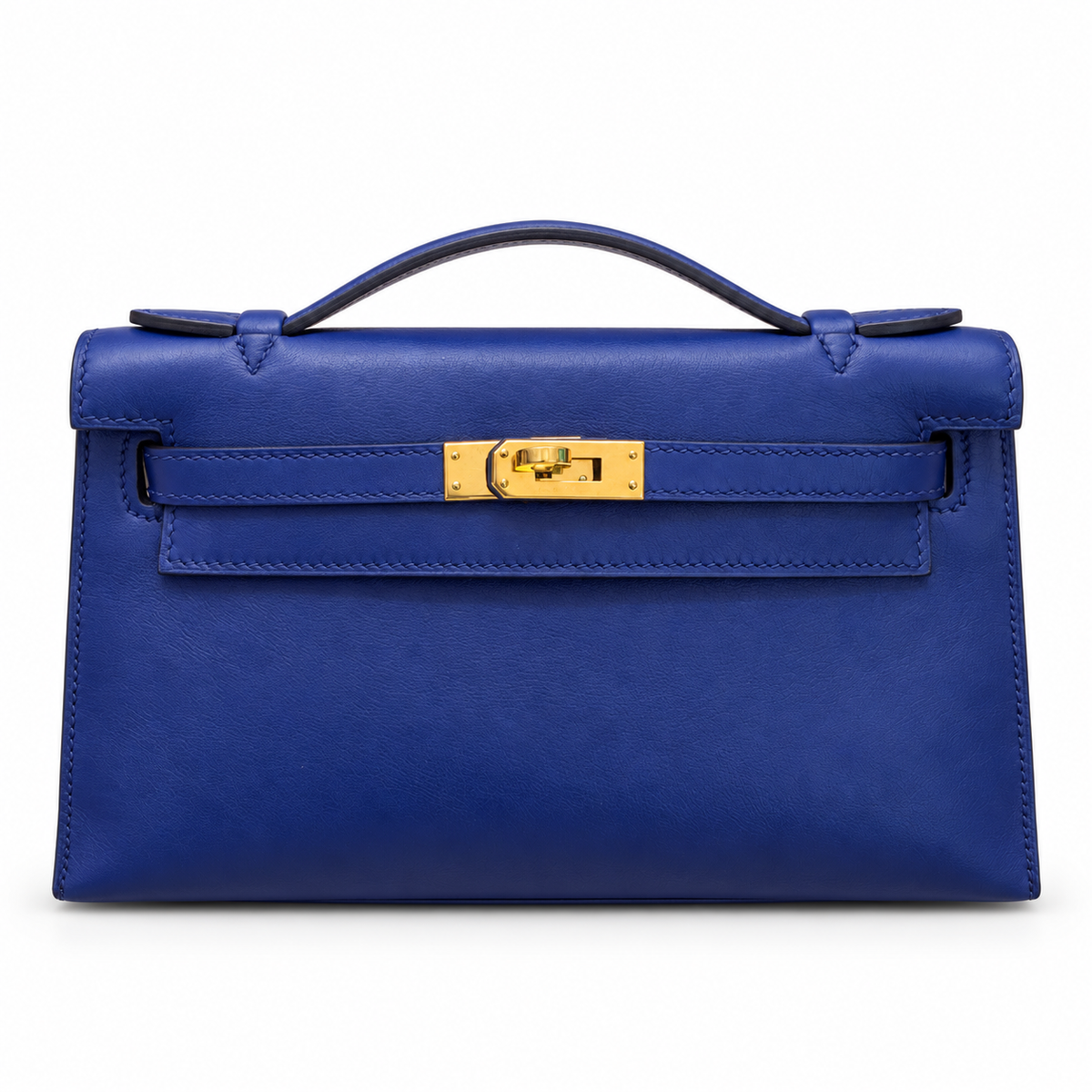 Hermès Kelly Pochette Bleu Saphir Swift Leather GHW