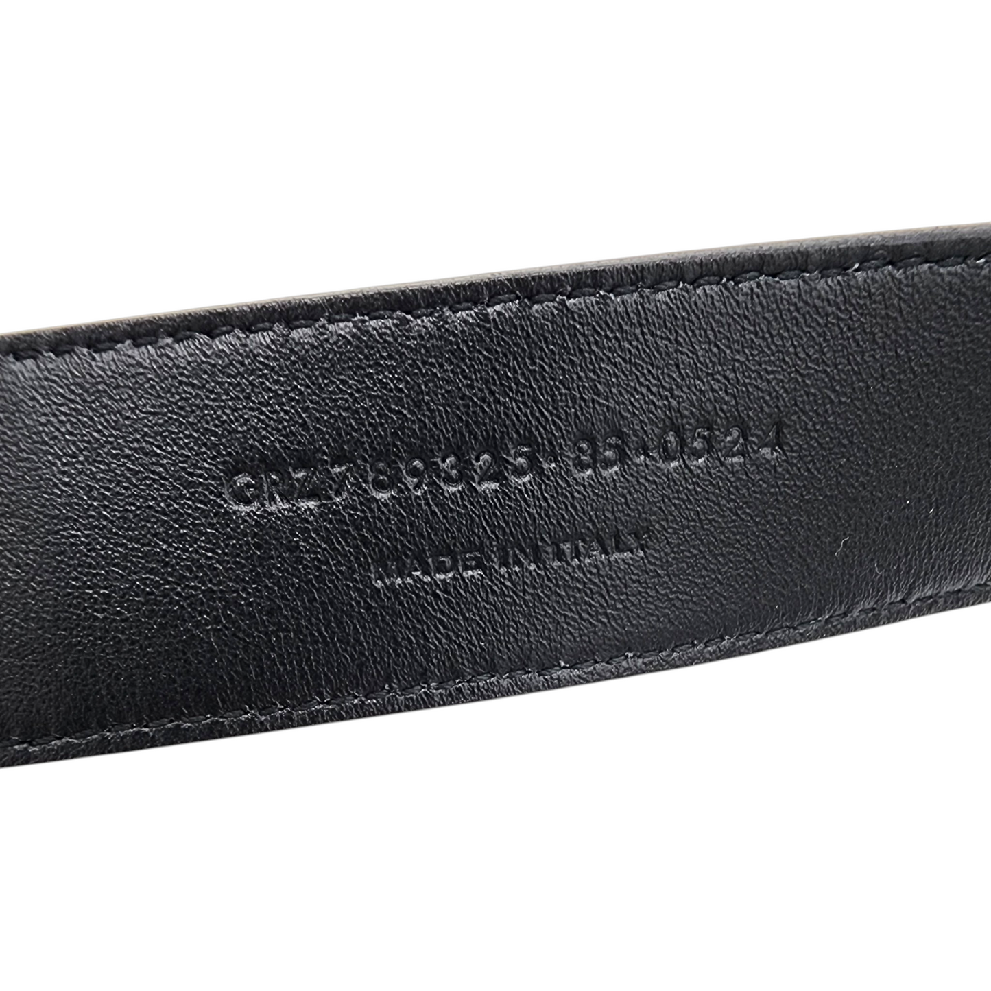 Saint Laurent Black Calfskin Leather Belt 85cm