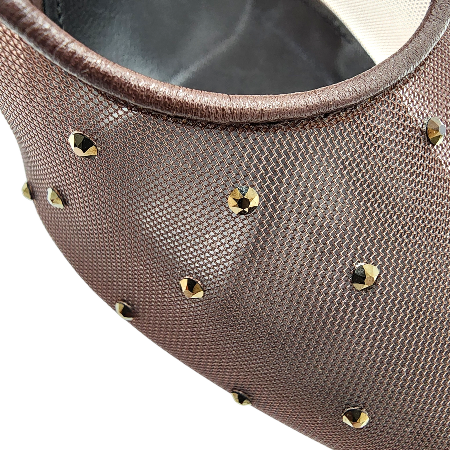 Saint Laurent Rhinestone Mesh 105 Anja Pumps in Deep Brown Size 38.5