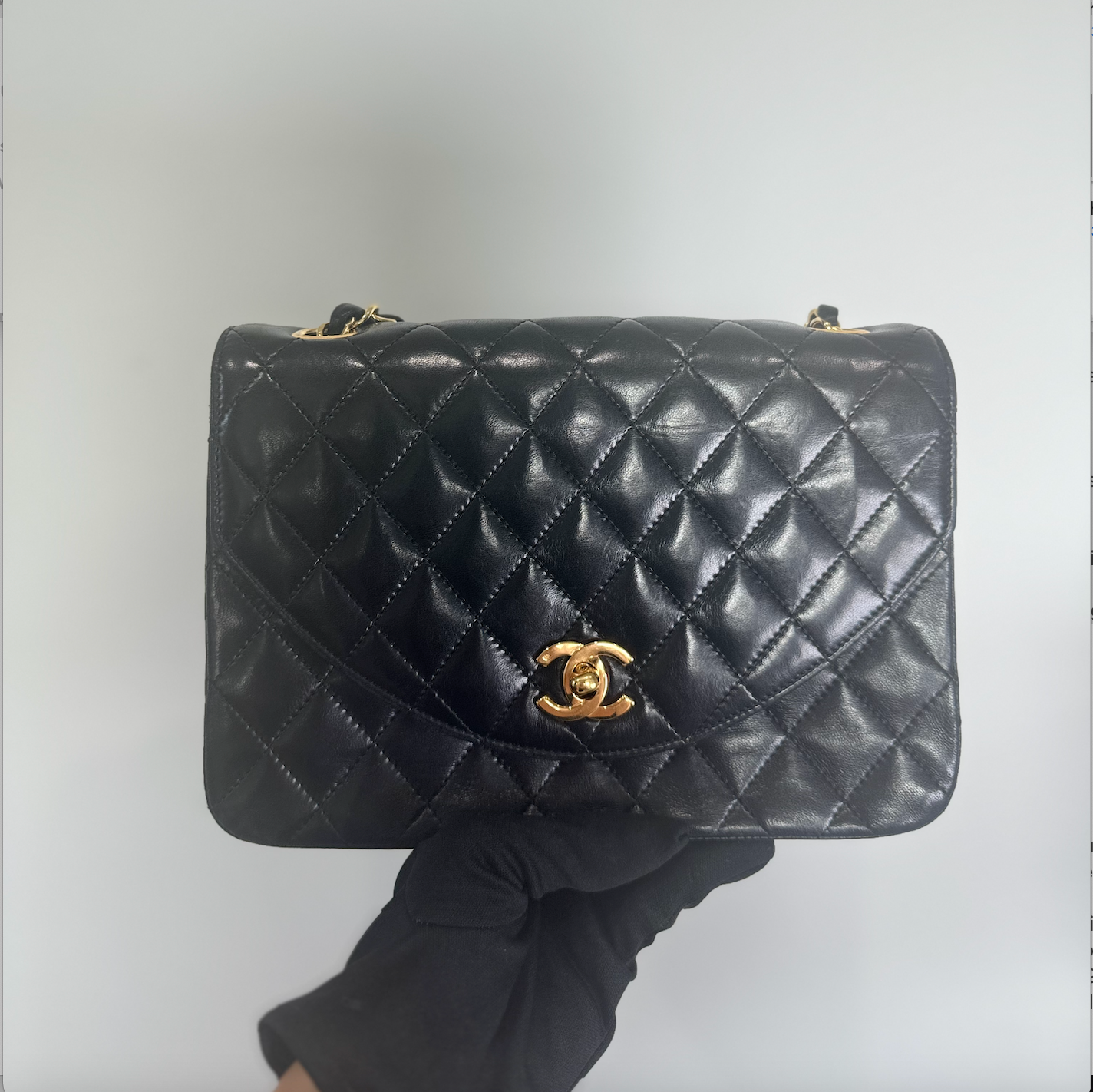 CHANEL Half Moon Chain Shoulder Bag