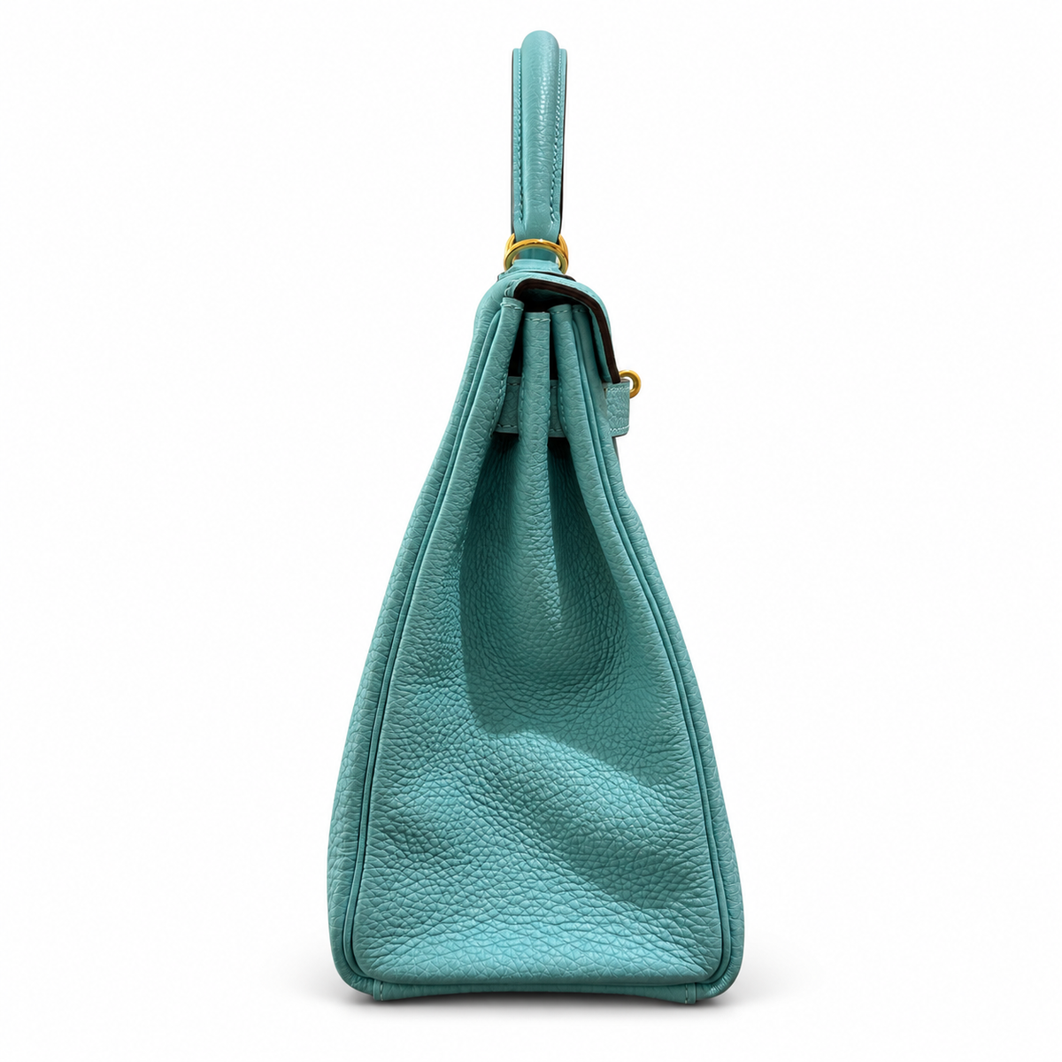 Hermès Kelly 32 Bleu Atoll Togo Leather GHW