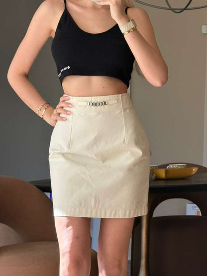HERMES Cotton Mini Skirt