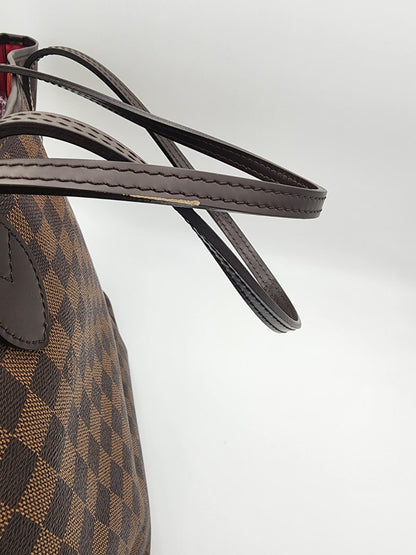 Louis Vuitton Neverfull GM Tote Bag Article De Voyage 101, Champs Elysees Paris In Damier Ebene Cerise Red With Pochette