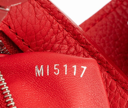 Louis Vuitton Capucines BB Bag In Scarlet Red Taurillon With Silver-tone Hardware