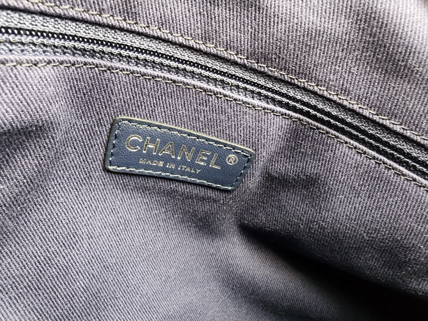 Chanel Iridescent Calfskin New Bubble Quilt Tote In Dark Gray