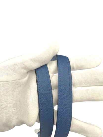 HERMÈS Epsom Sellier Kelly 28 Blue Agate PHW Stamp A (2017)