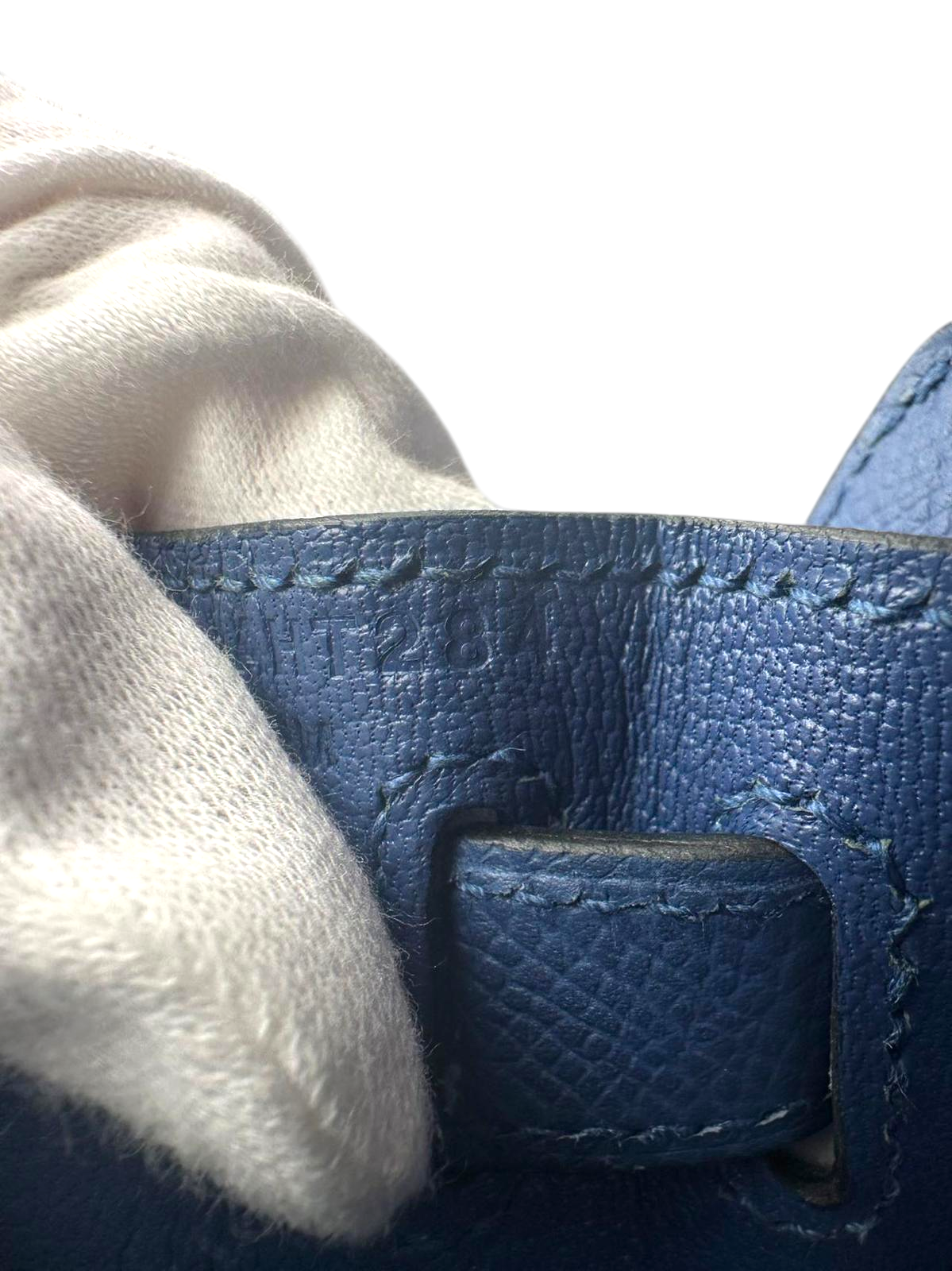 HERMÈS Epsom Sellier Kelly 28 Blue Agate PHW Stamp A (2017)