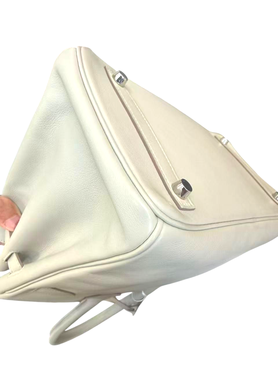 HERMÈS Swift Birkin 30 Gris Perle PHW Stamp P (2012)