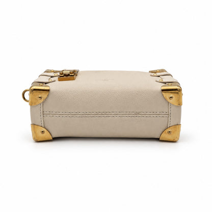 Louis Vuitton Grained Calfskin Side Trunk PM Chalk GHW