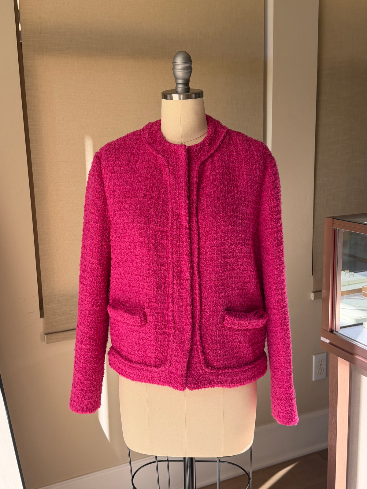 Valentino Pink Limited Bow-Pocket Tweed Jacket