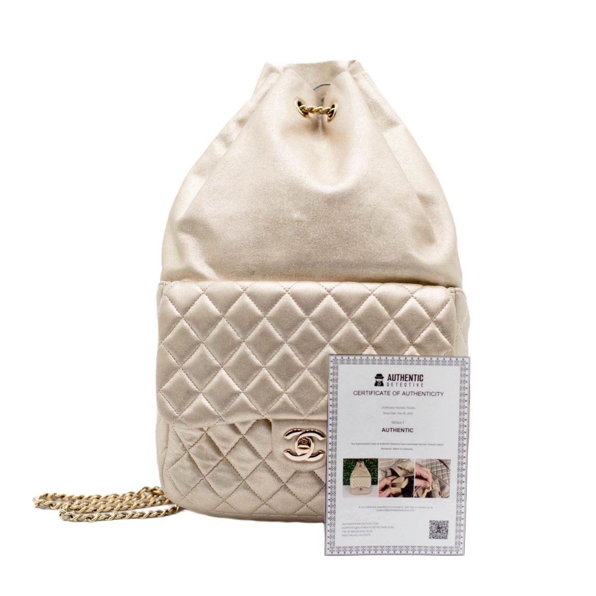 Chanel Seoul Gold Lambskin Backpack
