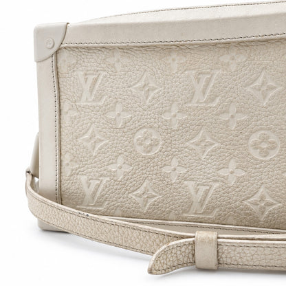 Louis Vuitton Monogram Taurillon Leather Soft Trunk Bag Gray SHW