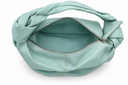 Bottega Veneta Leather Mini Pouch Bag Blue