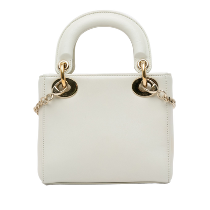 Dior Niki De Saint Phalle Mini Calfskin Dioramour Lady Dior White