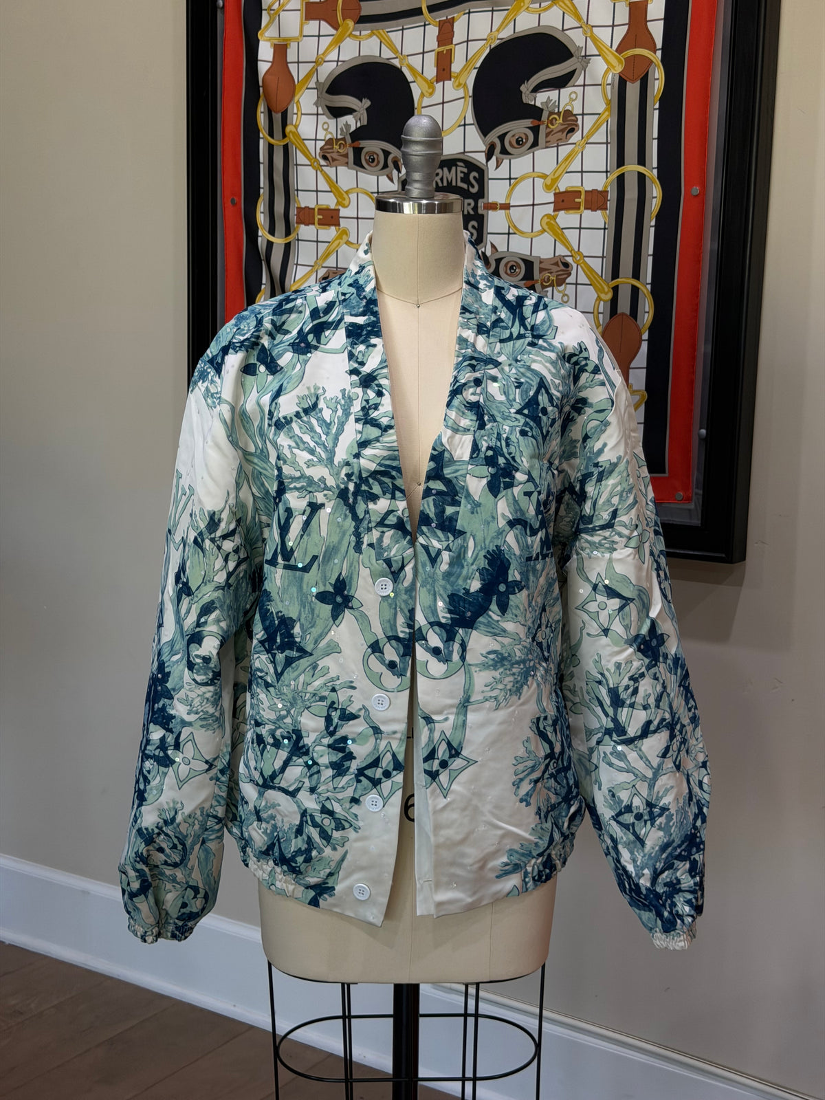 Louis Vuitton Coral Sequin Silk Jacket