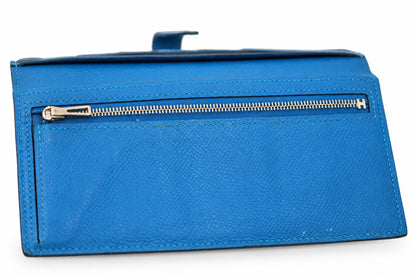 Hermès Epsom Bicolor Bearn Wallet Bleu Electrique Mykonos