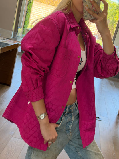 Valentino Pink Limited Bow-Pocket Tweed Jacket