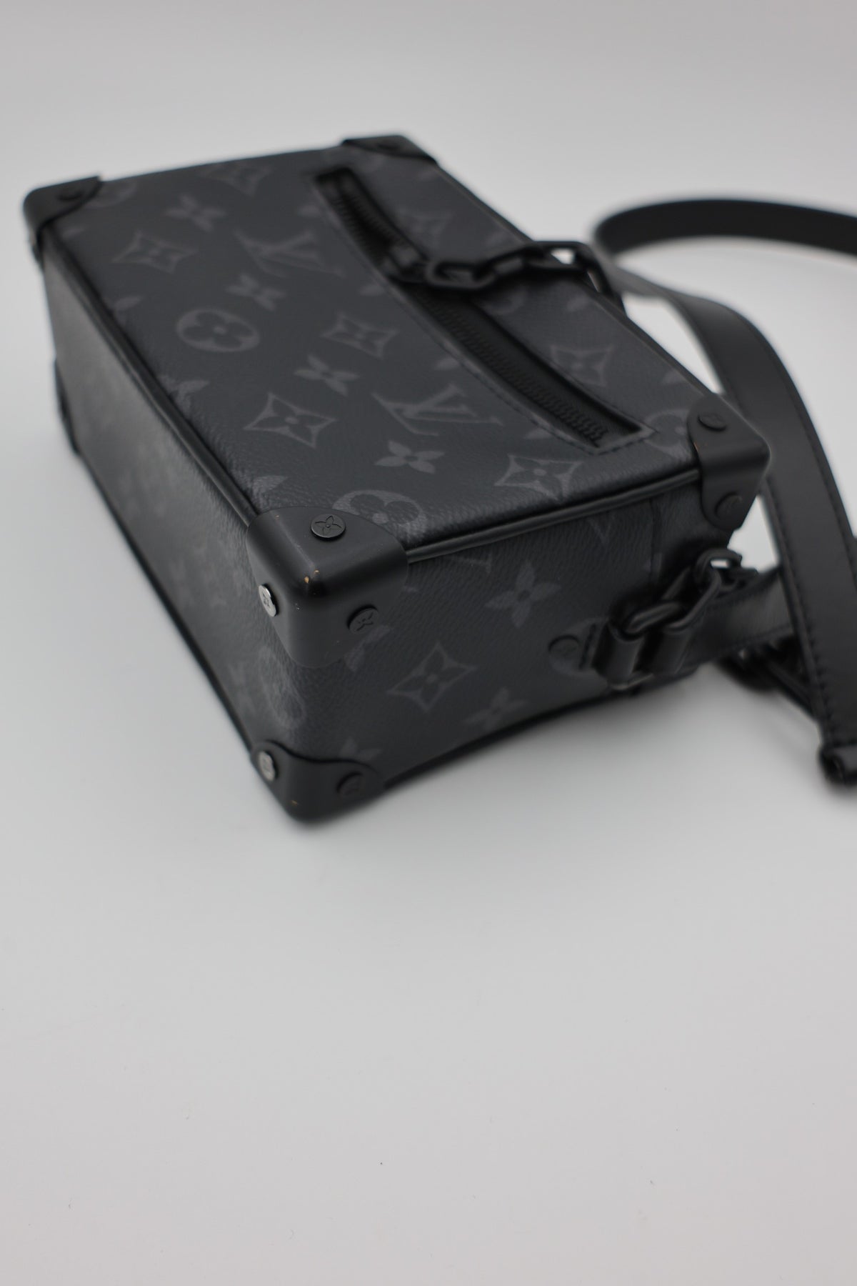 Louis Vuitton Monogram Eclipse Mini Soft Trunk Bag Black MHW