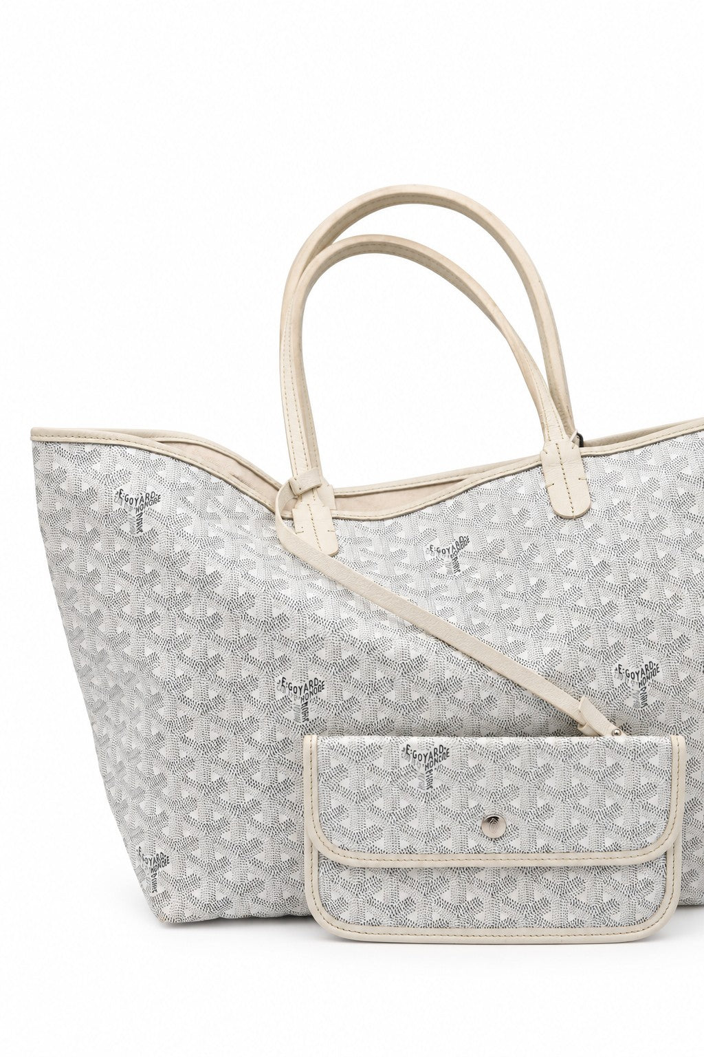 Goyard Goyardine Canvas Saint Louis PM Tote White