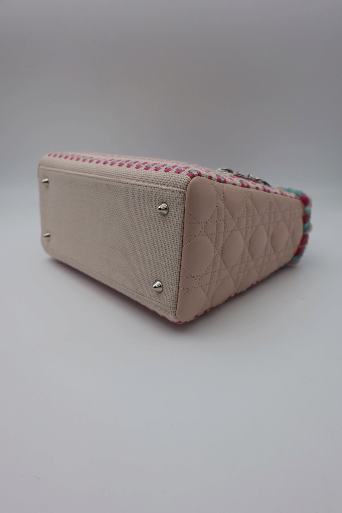 Dior Medium Woven Lady Dior Pink