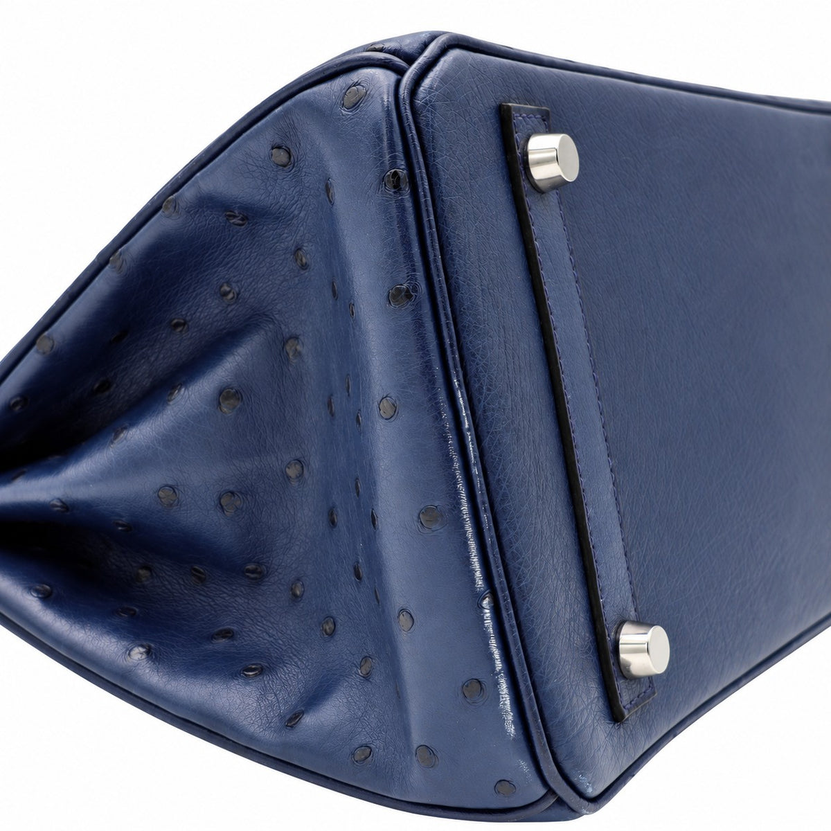 Hermès Birkin 30 Ostrich Bag Navy with Palladium Hardware