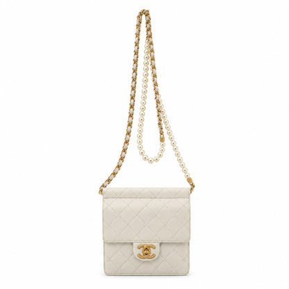 Chanel Chic Pearls Flap Bag Quilted Lambskin Small