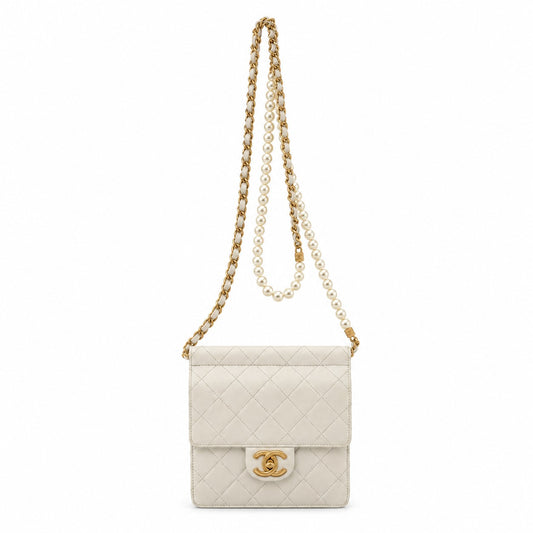 Chanel Chic Pearls Flap Bag Quilted Lambskin Small
