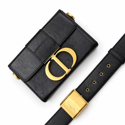 Dior Box Calfskin 30 Montaigne Box Bag Black GHW