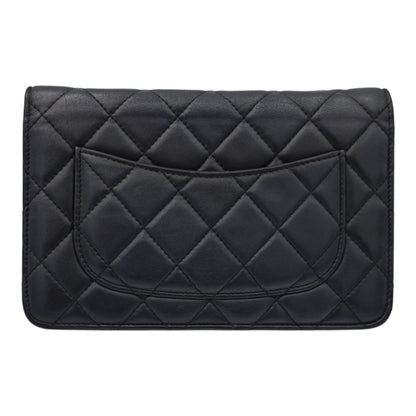 Chanel Quilted Black Flap Wallet / Small Leather Goods