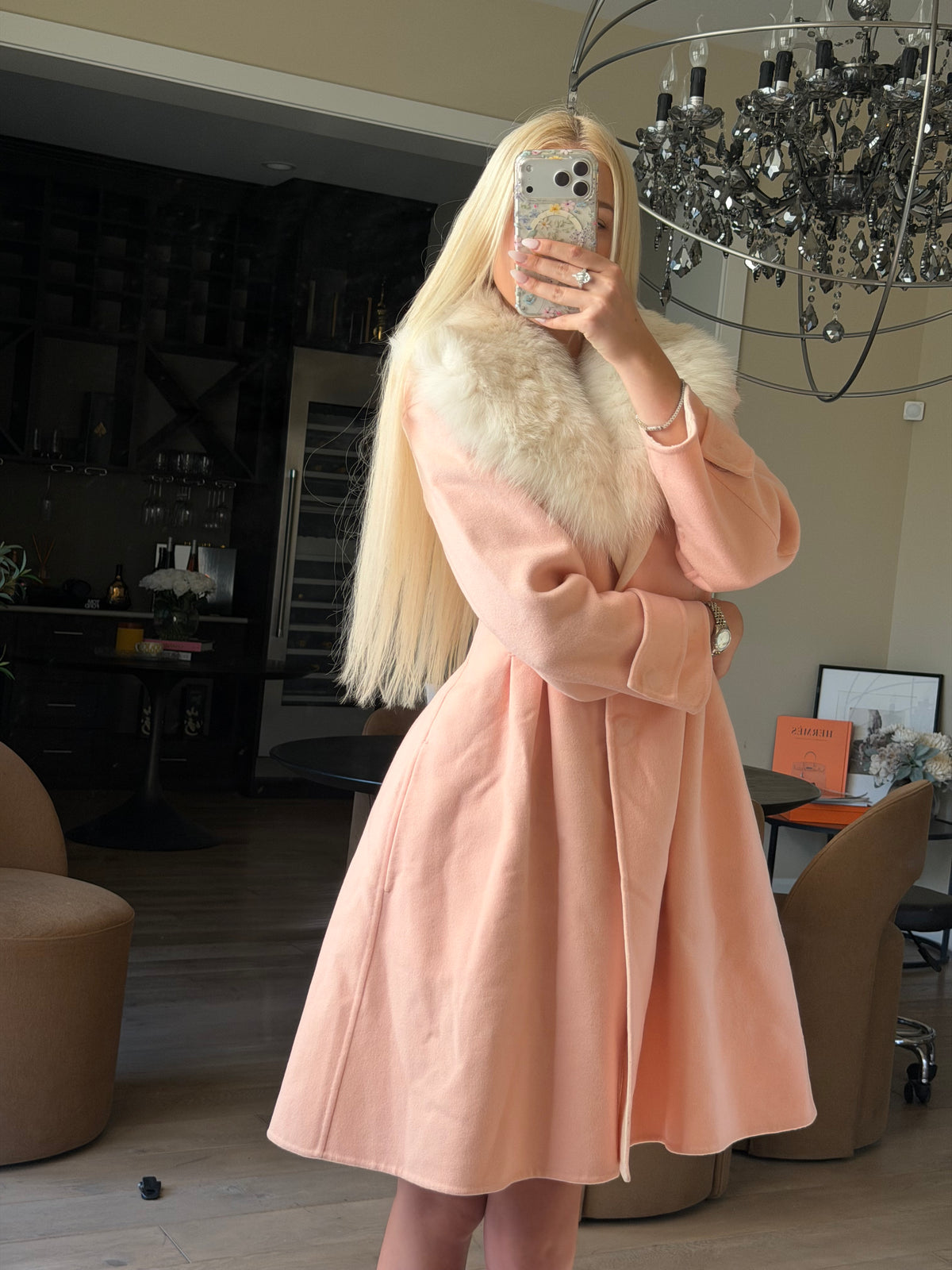 Fendi Pink Wool Coat