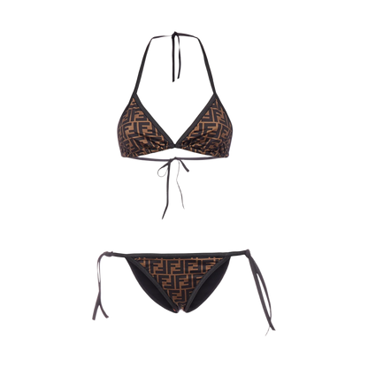 Fendi Monogram Printed Two-Piece Bikini Set